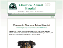 Tablet Screenshot of clearviewanimal.com